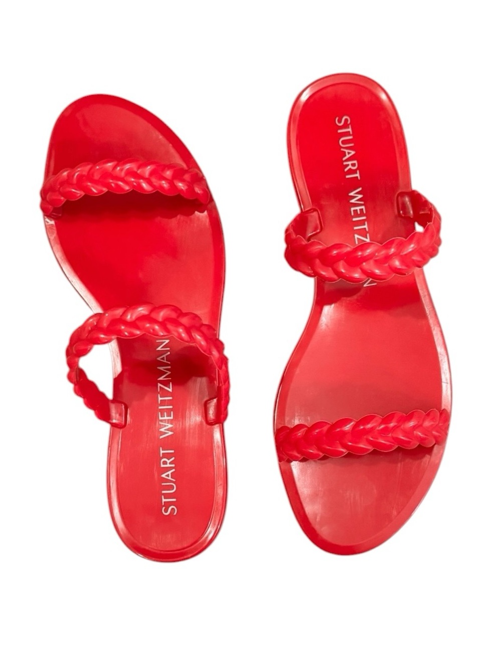 Stuart Weitzman Braida Jelly Pink Sandal Slides 7